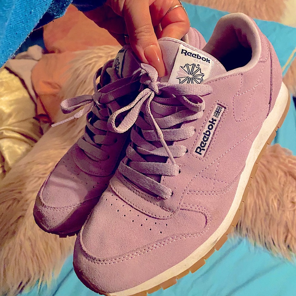 Reebok Suede Lavender Pastel Purple Low Top